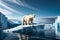 A Polar Bear Stranded on a Shrinking Iceberg in the Middle of Deep Blue Arctic Waters: Embodying the Climate Crisis