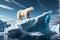 A Polar Bear Stranded on a Shrinking Iceberg in the Middle of Deep Blue Arctic Waters: Embodying the Climate Crisis