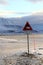 Polar bear warning sign Svalbard