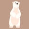 Polar bear young style vector Flat