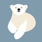 Polar bear young style vector illustration