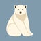 Polar bear young style vector illustration