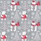 Polar bears Christmas seamless pattern