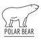 Polar bears logo, outline style