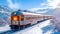 Polar Express Train Amidst Winter Wonderland - Generative AI