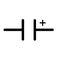 Polarized Capacitor Component UK Symbol For Circuit Design