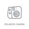 Polaroid camera linear icon. Modern outline Polaroid camera logo