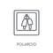 Polaroid linear icon. Modern outline Polaroid logo concept on wh