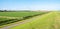 Polder landscape of meadows in Banckspolder on Schiermonnikoog, Netherlands