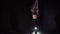 Pole dance. Young beautiful caucasian brunette woman dancer in studio.