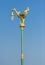 Pole lantern with golden swan decoration