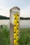 Pole measuring water levels in Storage Dam