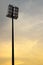 pole sport light and a sunset sky background