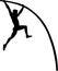 Pole vault silhouette