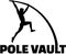 Pole vaulter with flexible pole