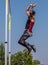 Pole Vaulting Over the Bar