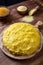 polenta cornmeal on chopping board