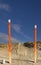 Poles on the Maasvlakte beach