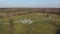 Polesie, cemetery of German soldiers, 04.2016, Poland, aerial view