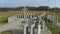 Polesie, cemetery of German soldiers, 04.2016, Poland, aerial view