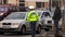 Police agent, Romanian Traffic Police (Politia Rutiera) directing traffic