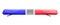 Police alarm lights. Red and blue horizontal lamp