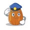 Police almond nut character cartoon