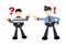 police angry burglar thief cartoon doodle flat design vector illustration