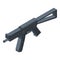 Police assault rifle icon, isometric style