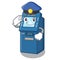 Police ATM machine isolated with the mascot