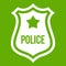 Police badge icon green