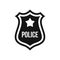 Police badge icon, simple style
