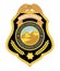 Police badge vector. Sheriff, marshal label illustrations. Law enforcement emblems for national days