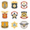 Police Badges Colored