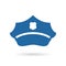 Police blue hat icon