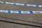 Police blue white stripe tape