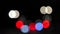 Police blurred flashing light, Emergency lights flashing in the dark. Blurred Red and Blue Lights Police beacon on a