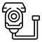 Police camera icon outline vector. Stop fraud