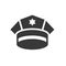 Police cap vector, police related solid icon