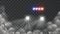 Police Car Light And Blink Siren In Fog Vector