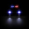 Police car light effect on dark background. Vector illustration.
