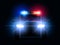 Police car lights. Security sheriff cars headlights and flashers, emergency siren light and secure transport vector