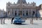 Police car presides over the deserted Piazza San Pietro