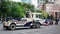 A police car running street in Nanning, China