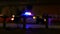 Police car siren flashing, defocused