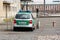 Police car standing on street in Dresden, Germany