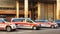 Police cars at the Zurich Airport in Switzerland