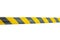 a police caution line area, do not cross, security warning black and yellow tabe