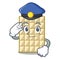 Police chocolate white in the shape character