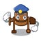 Police concrete mixer character cartoon
